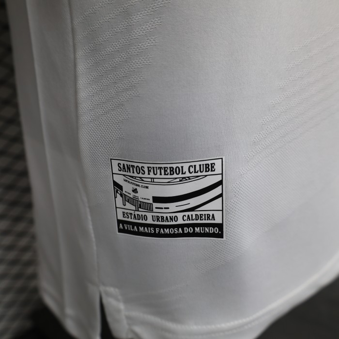 with All Sponor Logos Player Version 2024-2025 Santos Home Soccer Jersey Football Shirt