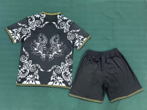 Adult Uniform 2025-2026 Real Madrid Black Soccer Jersey Shorts Football Kit