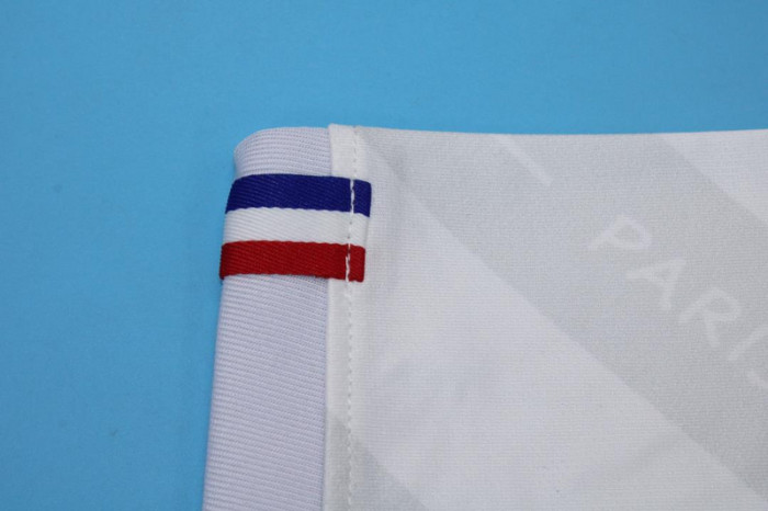 with Ligue 1 Patch Retro Jersey 2019-2020 PSG Third White Soccer Jersey Vintage Paris Football Shirt
