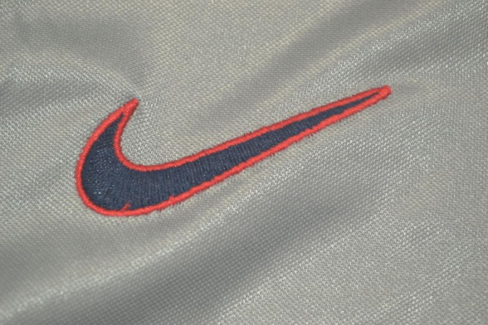 with UCL Patch Retro Jersey 2000-2001 PSG Away Grey Soccer Jersey Vintage Paris Football Shirt