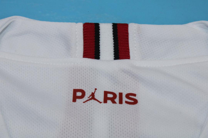 Retro Jersey Long Sleeve 2018-2019 PSG Away White Soccer Jersey Vintage Football Shirt