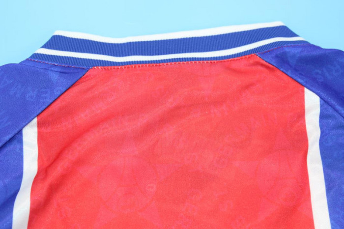 with LIPTONIC Logo Retro Jersey 1994-1995 PSG Home Soccer Jersey Vintage Paris Football Shirt