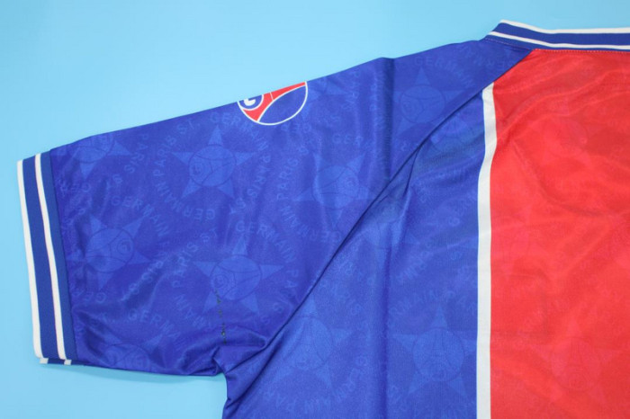 with LIPTONIC Logo Retro Jersey 1994-1995 PSG Home Soccer Jersey Vintage Paris Football Shirt