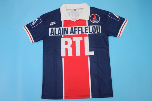 Retro Jersey 1990-1991 PSG Home Soccer Jersey Vintage Paris Football Shirt