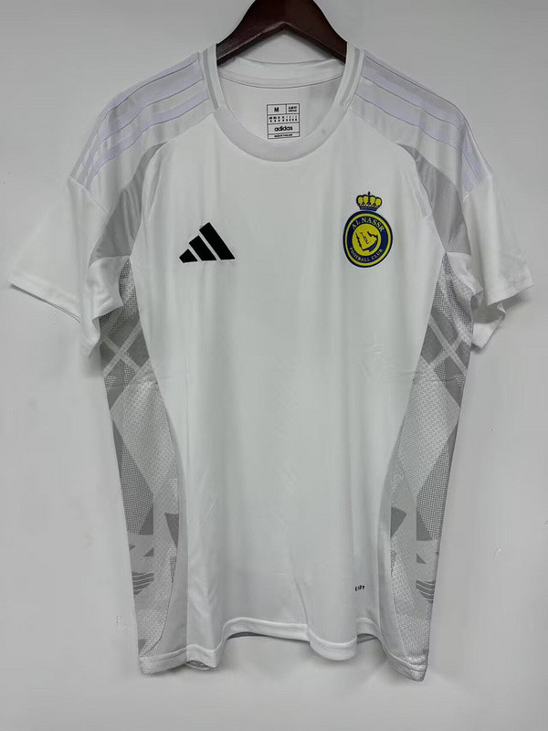 Fans Version 2025-2026 Al Nassr White Soccer Training Jersey Riyadh Victory Football Pre-match Shirt