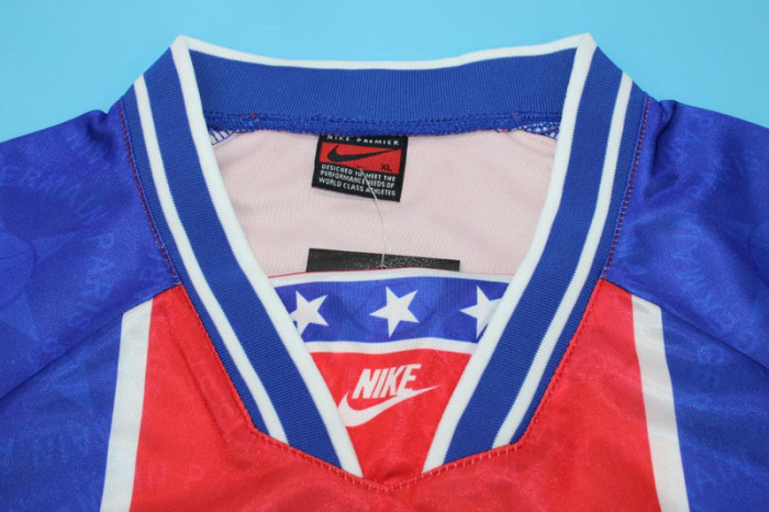 with LIPTONIC Logo Retro Jersey 1994-1995 PSG Home Soccer Jersey Vintage Paris Football Shirt