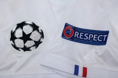 with UCL Patch Retro Jersey 2019-2020 PSG Third White Soccer Jersey Vintage Paris Football Shirt