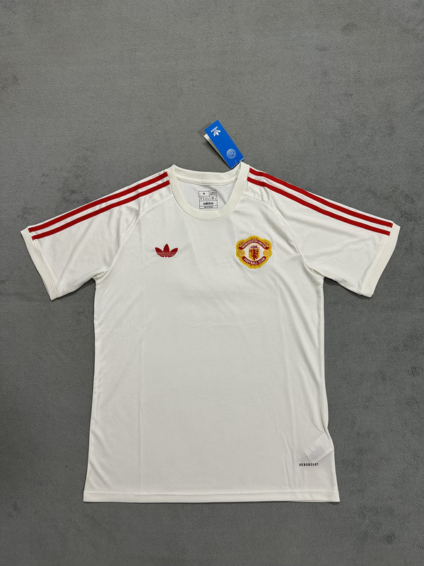 Retro Model Manchester United 2024-2025 White Soccer Jersey Man United Football Shirt