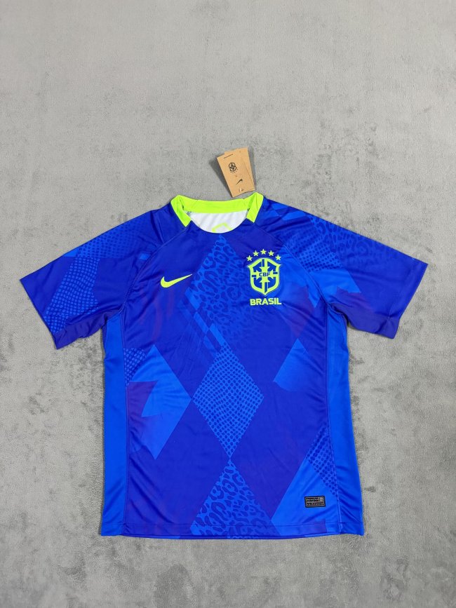 Fan Version 2025 Brazil Away Blue Soccer Jersey Brasil Camisetas de Futbol