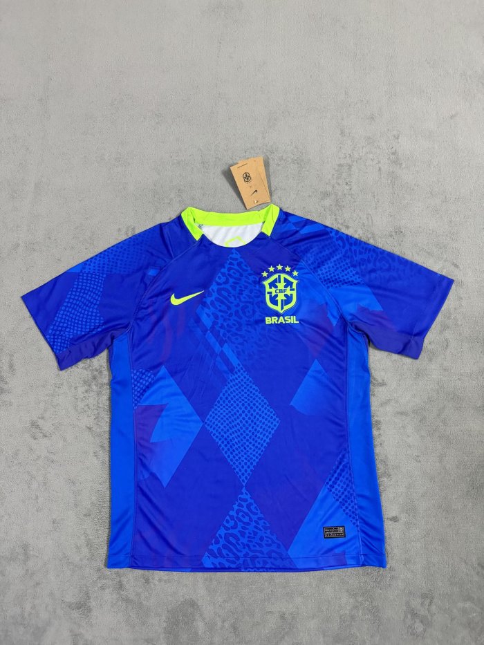 Fan Version 2025 Brazil Away Blue Soccer Jersey Brasil Camisetas de Futbol