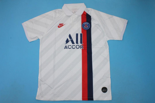 Retro Jersey 2019-2020 PSG Third White Soccer Jersey Vintage Paris Football Shirt
