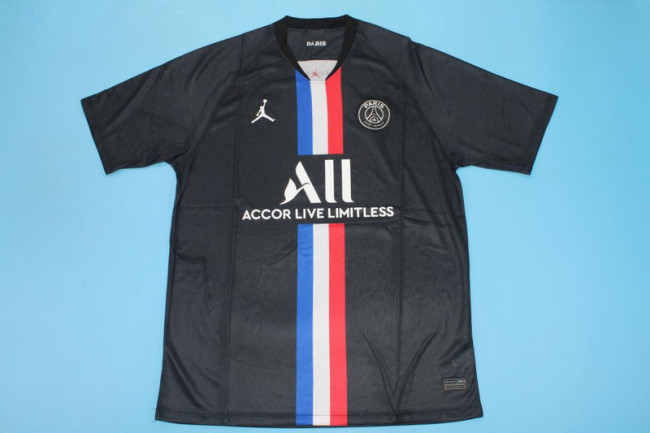Retro Jersey 2019-2020 PSG 4th Away Black Soccer Jersey Vintage Paris Football Shirt