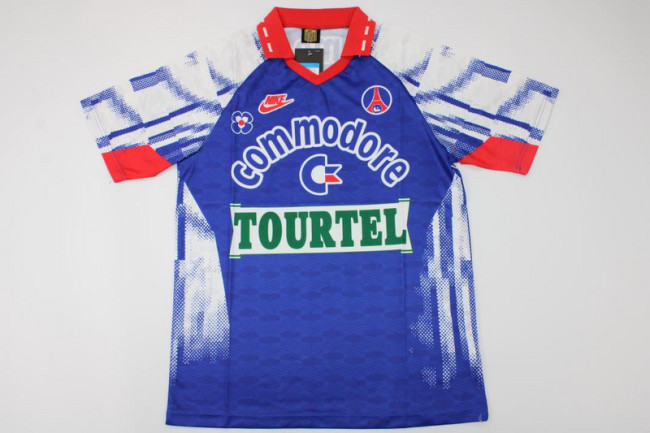 Retro Jersey 1992-1993 PSG Home Soccer Jersey Vintage Paris Football Shirt