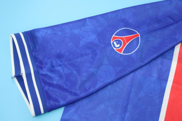 with LIPTONIC Logo Retro Jersey 1994-1995 PSG Home Soccer Jersey Vintage Paris Football Shirt