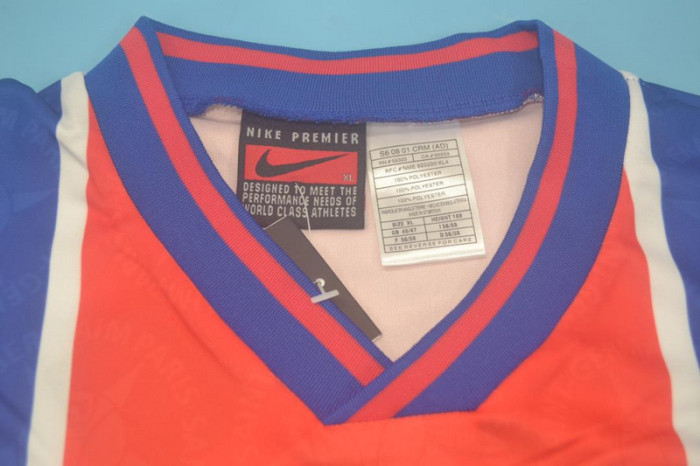 Retro Jersey 1995-1996 Paris Saint-Germain FC Home Soccer Jersey Vintage PSG Football Shirt