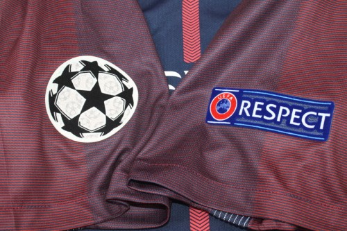 with UCL Patch Retro Maillot 2017-2018 PSG Home Soccer Jersey Vintage Paris Football Shirt