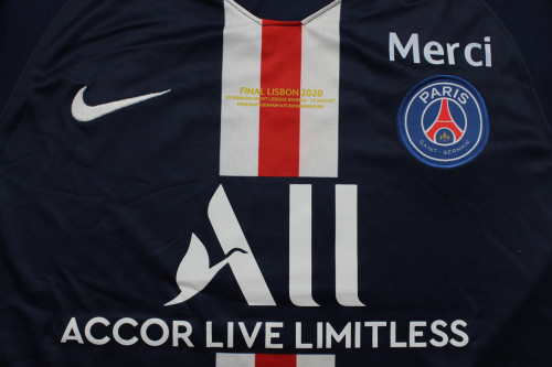 with Front Lettering+UCL Patch Retro Jersey 2019-2020 PSG NEYMAR JR 10 Home Soccer Jersey Vintage Paris Football Shirt