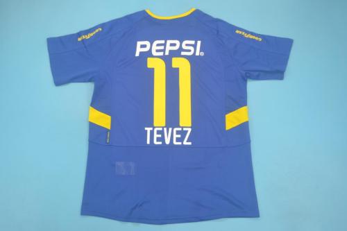 Retro Jersey 2003-2004 Boca Juniors TEVEZ 11 Home Soccer Jersey Vintage Football Shirt