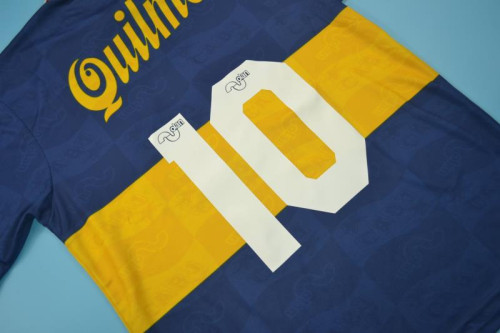 Retro Jersey 1995-1996 Boca Juniors 10 Home Soccer Jersey Vintage Football Shirt