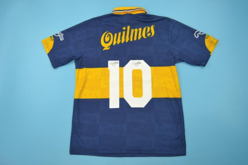 Retro Jersey 1995-1996 Boca Juniors 10 Home Soccer Jersey Vintage Football Shirt