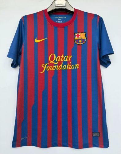 Retro Jersey Fan Version 2011-2012 Barcelona Home Soccer Jersey Vintage Football Shirt