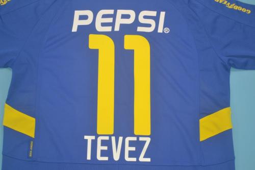 Retro Jersey 2003-2004 Boca Juniors TEVEZ 11 Home Soccer Jersey Vintage Football Shirt