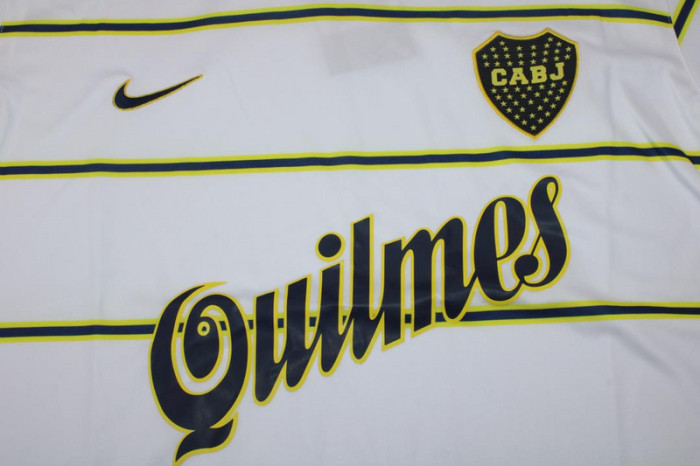 Retro Jersey 1998-1999 Boca Juniors White Cup Soccer Jersey Vintage Football Shirt