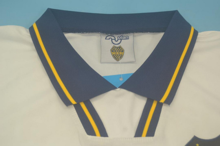 Retro Jersey 1994 Boca Juniors 10 Away White Soccer Jersey Vintage Football Shirt