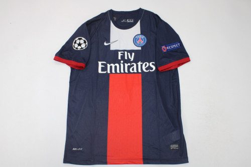 with UCL Patch Retro Jersey 2013-2014 PSG Home Soccer Jersey Vintage Paris Football Shirt