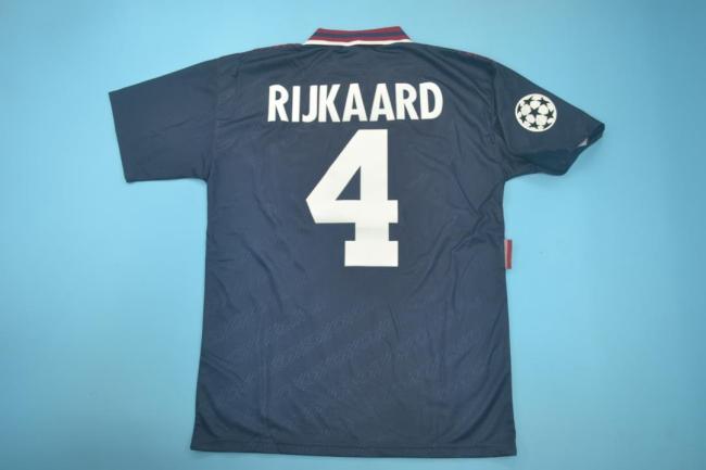 with UCL Patch Retro Jersey 1994-1995 Ajax RIJKAARD 4 UCL Final Away Soccer Jersey
