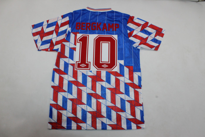Retro Jersey 1989-1990 Ajax BERGKAMP 10 Away Soccer Jersey Vintage Football Shirt