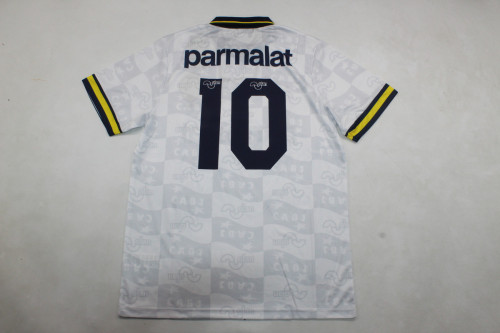 Retro Jersey 1995-1996 Boca Juniors 10 Away White Soccer Jersey Vintage Football Shirt