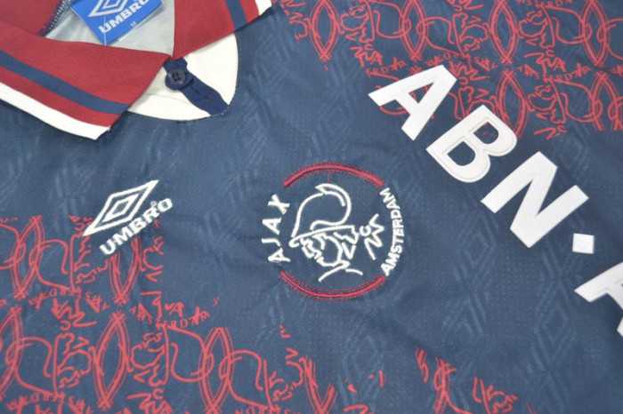 with UCL Patch Retro Jersey 1994-1995 Ajax Away UCL Final Soccer Jersey