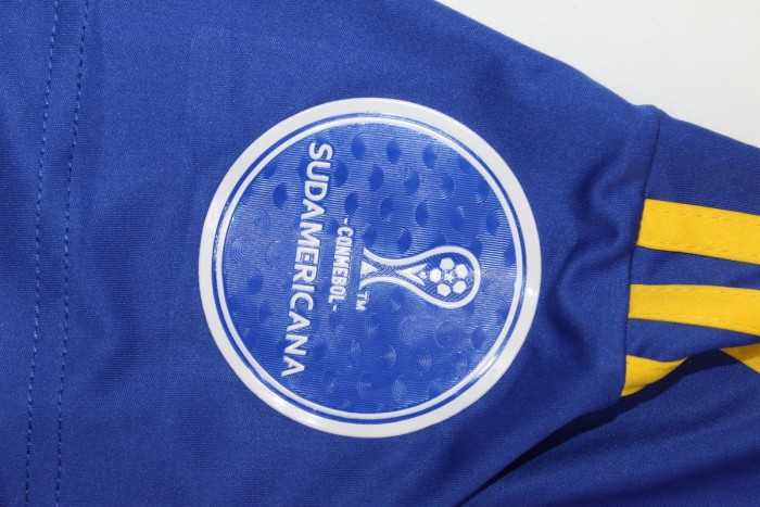with Conmebol Patch Fan Version 2024-2025 Boca Juniors Home Soccer Jersey Football Shirt