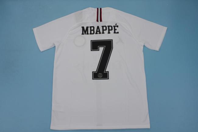 Retro Jersey PSG 2018-2019 MBAPPE 7 Away White Soccer Jersey Vintage Paris Football Shirt