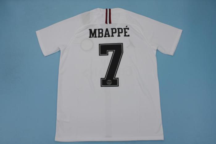 Retro Jersey PSG 2018-2019 MBAPPE 7 Away White Soccer Jersey Vintage Paris Football Shirt