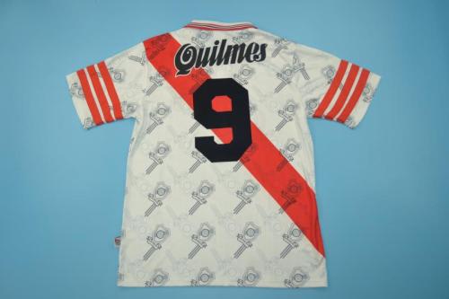 Retro Jersey 1996-1997 River Plate 9 Home Soccer Jersey Vintage Football Shirt