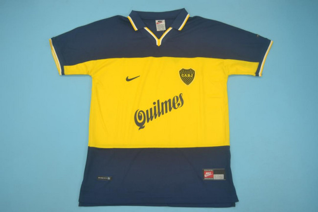 Retro Jersey 1998-1999 Boca Juniors Home Soccer Jersey Vintage Football Shirt