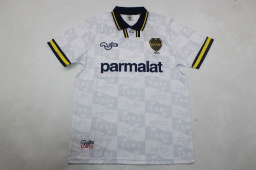 Retro Jersey 1995-1996 Boca Juniors 10 Away White Soccer Jersey Vintage Football Shirt