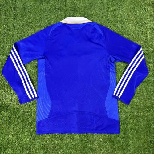 Long Sleeve Retro Jersey 2008-2009 Chelsea UCL Final Home Blue Soccer Jersey Vintage Football Shirt