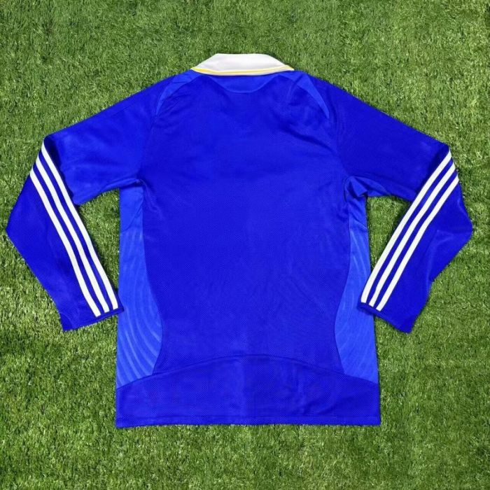 Long Sleeve Retro Jersey 2008-2009 Chelsea UCL Final Home Blue Soccer Jersey Vintage Football Shirt