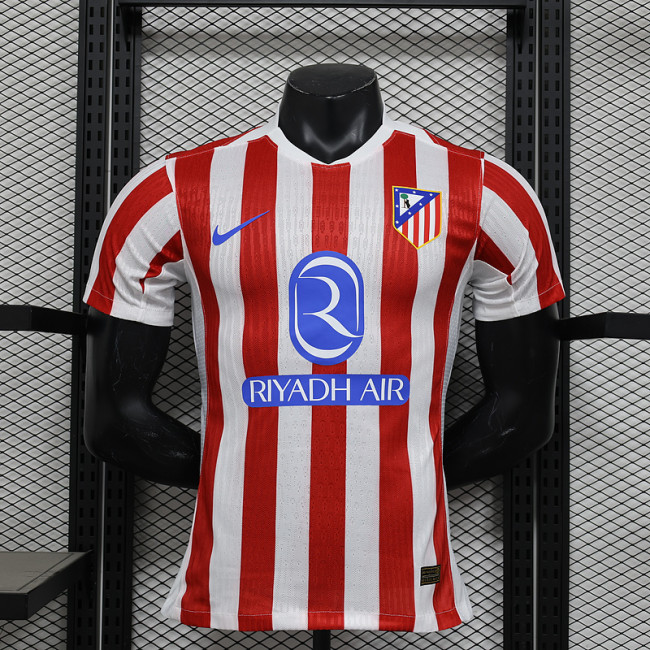Player Version 2025-2026 Atletico Madrid Home Soccer Jersey Football Shirt