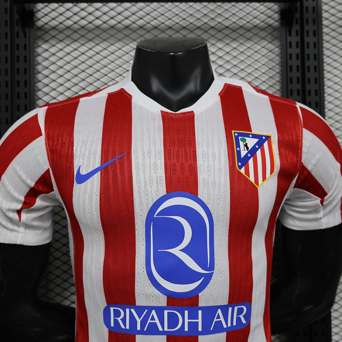 Player Version 2025-2026 Atletico Madrid Home Soccer Jersey Football Shirt