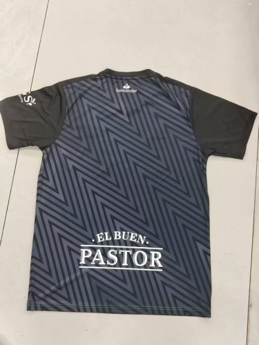 Fan Version 2024-2025 Racing de Santander Black Soccer Training Jersey Football Shirt