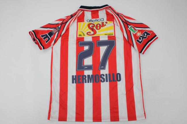 Retro Jersey 1998-1999 Chivas HERMOSILLO 27 Home Soccer Jersey Vintage Football Shirt