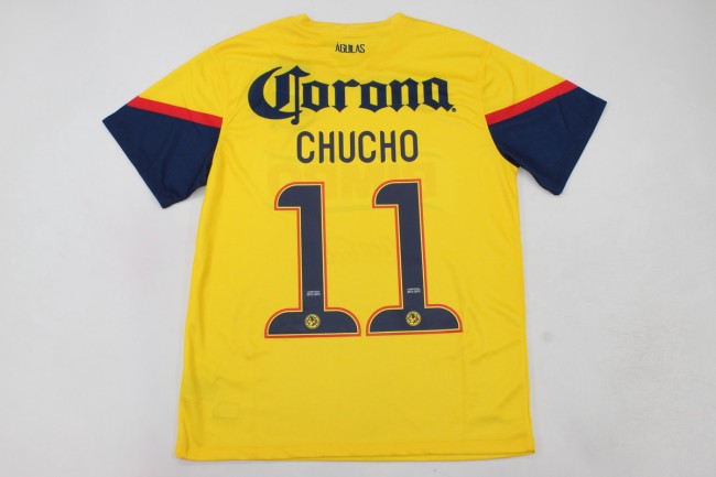 with Front Lettering Retro Jersey 2013 Club America Aguilas CHUCHO 11 Home Soccer Jersey Futbol Shirt