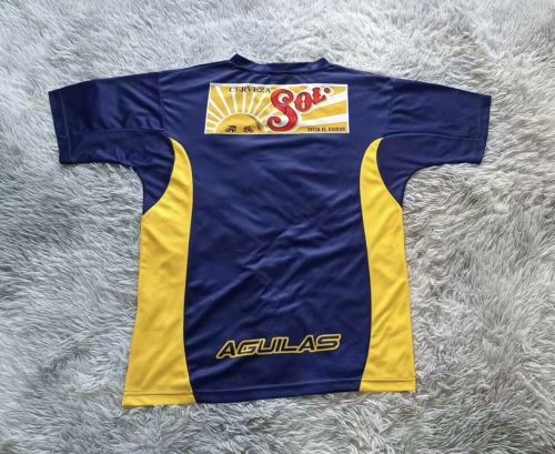 Retro Camisetas de Futbol 2000-2001 Club America Aguilas Away Dark Blue Soccer Jersey Vintage Football Shirt