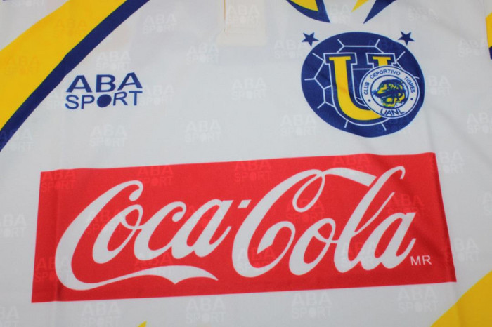 Retro Jersey 1996-1997 Tigres UANL Away White Soccer Jersey Vintage Football Shirt