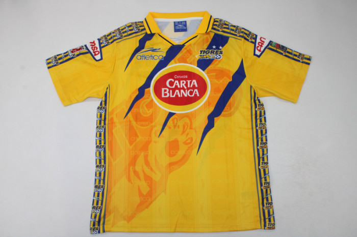 Retro Jersey 1997-1998 Tigres UANL KOSTADINOV 9 Home Soccer Jersey Vintage Football Shirt
