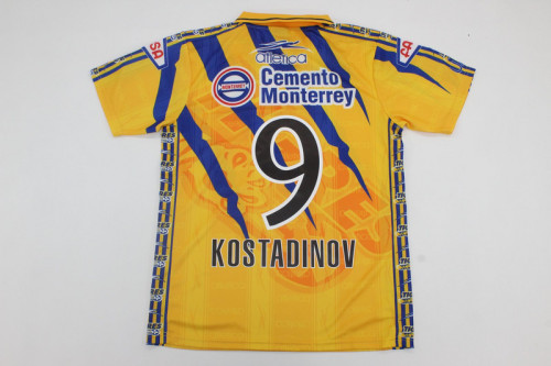 Retro Jersey 1997-1998 Tigres UANL KOSTADINOV 9 Home Soccer Jersey Vintage Football Shirt